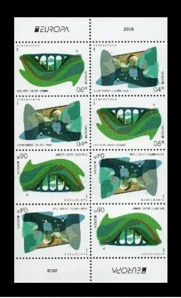 Azerbaiyán 2018 * EUROPA * EUROPA CEPT * Puentes * Folleto * MNH Foto 1 de 1