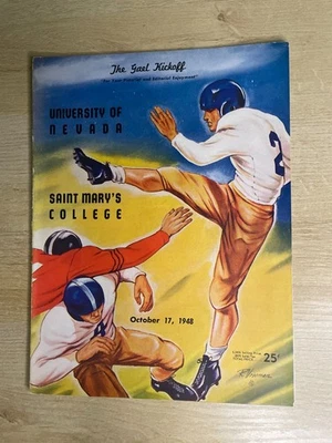 Vintage Nevada Vs. Saint Mary's October 17, 1948 Football Program B3339 - Image 1 of 2