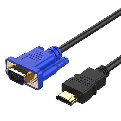 1ST��CKE-1 HDMI-Stecker Auf VGA-Kabel 24 Karat Vergoldet 8 M A/V-Receiver Video - Bild 1 von 4