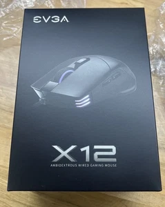 Mysz gamingowa EVGA X12, 8k, przewodowa, czarna, konfigurowalna DARMOWA WYSYŁKA - Zdjęcie 1 z 7