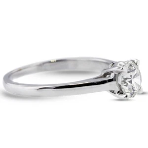 1.20ct I SI2 Round Natural Certified Diamond Platinum Solitaire Engagement Ring - Picture 1 of 11