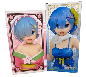 Re:Zero Anime Figure Bundle – Rem Clear Dress & Rem Original Sakura Image Renew - Picture 1 of 3