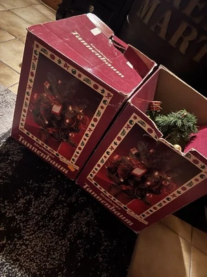 2x Vintage Mini Tannenbaum beleuchtet - Bild 1 von 2