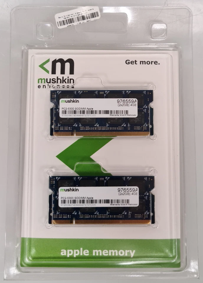 Mushkin 976559A 2 x 2GB PC2-5300 SODIMM für Apple - Bild 1 von 1