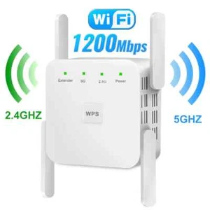 Wifi Amplifier Signal Wifi Extender Network Booster 1200Mbps 5 Ghz Long Range - Picture 1 of 18