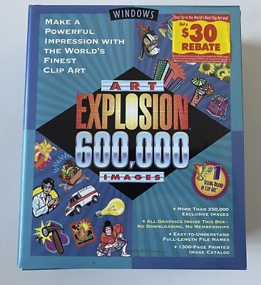 Art Explosion 600,000 Images Clip Art Software 29 CDs Windows. Brand New. Sealed - Image 1 of 4