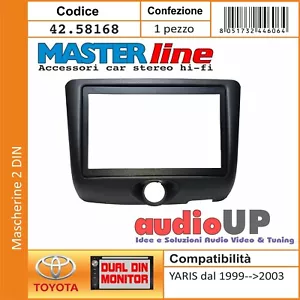 MASCHERINA RADIO 2 DIN YARIS 1999 A 2003 CORNICE INTERNA IN TINTA. COLORE NERO - Foto 1 di 3