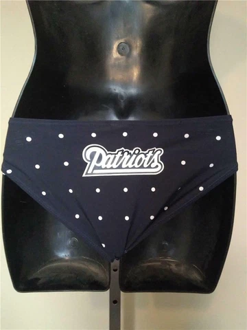 New-New England Patriots Womens Sizes S-XL Blue Polka Dot Swimsuit Bottoms Cover