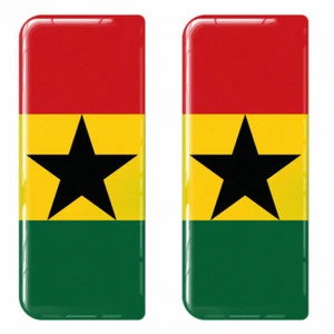 2x Ghana Gel gewölbt Nummernschild Endabzeichen 110x45mm - Bild 1 von 1