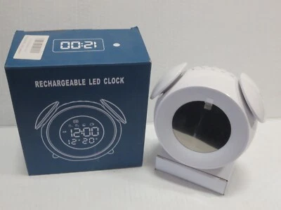 RECHARGEABLE LED CLOCK REG.NO.: 201830368494.8 BOXED - Image 1 of 4