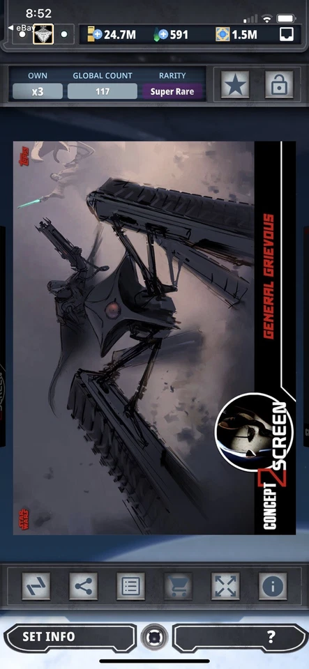 Topps Star Wars Digital Card Trader Red Concept General Grievous Insert - Image 1 of 1