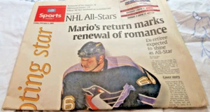 USA Today February 2, 2001 Sports Sections\ Mario Lemieux Returns To Penguins - Picture 1 of 3