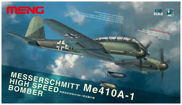 Meng LS-003 Messerschmitt Me410A-1 High Speed Bomber Kit Montaggio 1/48 - Immagine 1 di 1