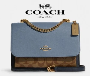 Coach Klare Tracolla in tela firmata colorblock C9080 - Foto 1 di 4