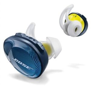 Bose SoundSport Free Wireless Headphones Earbuds Midnight Blue / Citron Yellow