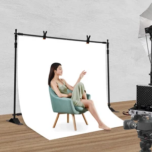 10Ft Heavy Duty Adjustable Background Stand, Photography Backdrops Stand Kit NEW - Picture 1 of 24