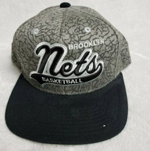 Brooklyn Nets Basketball Mitchell & Ness Gray Snapback Hat Cap - Picture 1 of 5