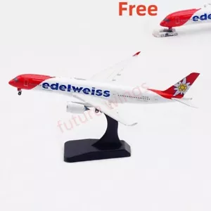 1:400 Aviation400 Edelweiss Air A350-900 HB-IHC Aircraft Mode Free Tractor+Stand - Picture 1 of 16