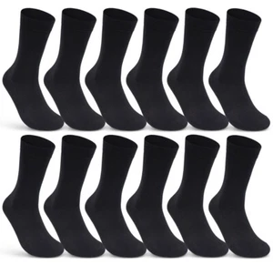 10 to 100 Pairs Socks Mens Women Business Socks Cotton Socks Black - Picture 1 of 30