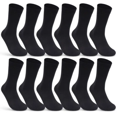 10 bis 100 Paar Socken Herren Damen Business Socken Baumwolle Strümpfe Schwarz - Bild 1 von 4