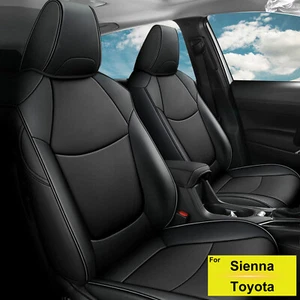 Car 8-Seat Covers Set Cushion Waterproof For Toyota Sienna LE & XLE 2021-2024 - Picture 1 of 6