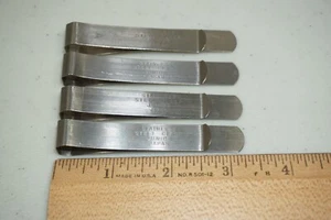 Lote de 4 clips vintage de acero inoxidable con broche de banqueros de Japón junior clips de papel - Imagen 1 de 5