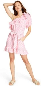Lisa Marie Fernandez xTarget One Shoulder Polka Dot Ruffle Mini Dress-Choose SZ - Picture 1 of 2