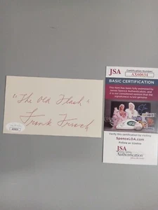 Frank Frisch Signed Index Card JSA ** # - Picture 1 of 3