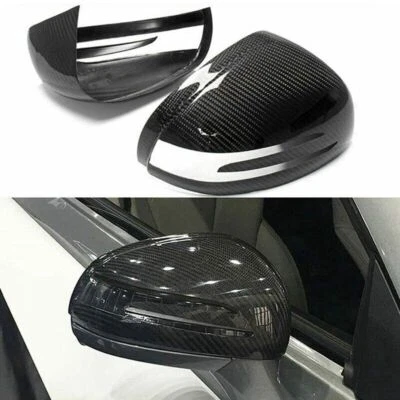 Cubierta de espejo retrovisor de fibra de carbono real para Mercede Benz AMG GT R172 SLK SLC SLS Foto 1 de 4