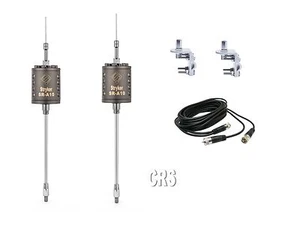 2 Stryker SR-A-10 CB/10 meter Radio Antennas, 12ft dual coax,brackets and studs - Picture 1 of 6