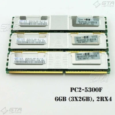 6GB (3x2GB) Samsung Server Memory Ram 2Rx4 PC2-5300F M395T5750GZ4-CE66 - Image 1 of 2