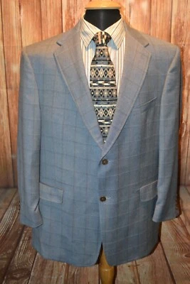 Daniel Cremieux Men Loro Piana Check 2 Front Button Sports Coat Sz 46R - Image 1 of 4