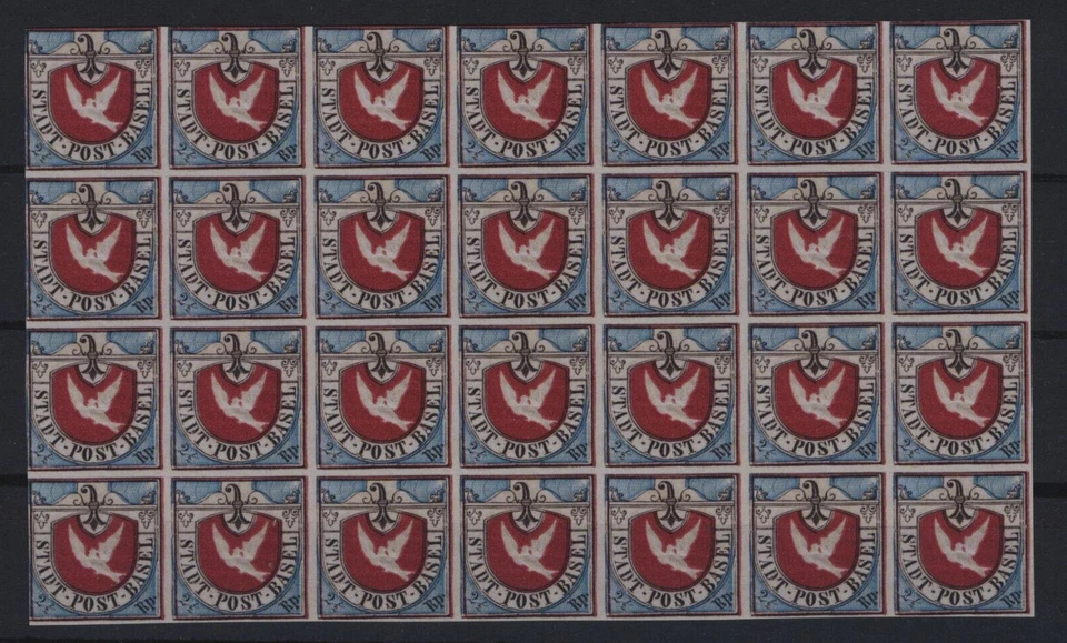 FALSIFICACIÓN - FALSIFICACIÓN/RÉPLICA de Werner de Suiza 1845 - Cantón de Basilea "Paloma" Foto 1 de 1