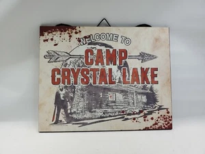 Camp Crystal Lake Hanging Frame New Friday 13th Halloween New - Picture 1 of 1