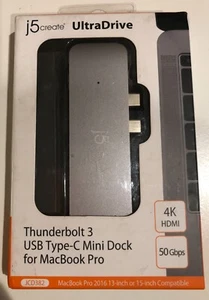 j5 create UltraDrive Thunderbolt 3 USB Type-C Mini Dock for MacBook Pro -JCD382 - Picture 1 of 3