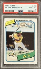 1980 Topps Rickey Henderson #482 PSA 8