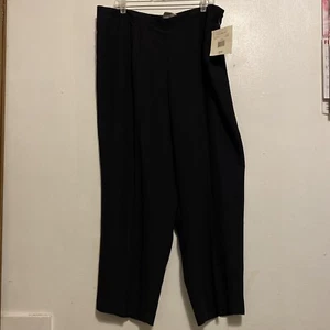 Pantalone Kathie Lee nero gamba larga donna taglia 26W Petites elasticizzato nuovo - Foto 1 di 11