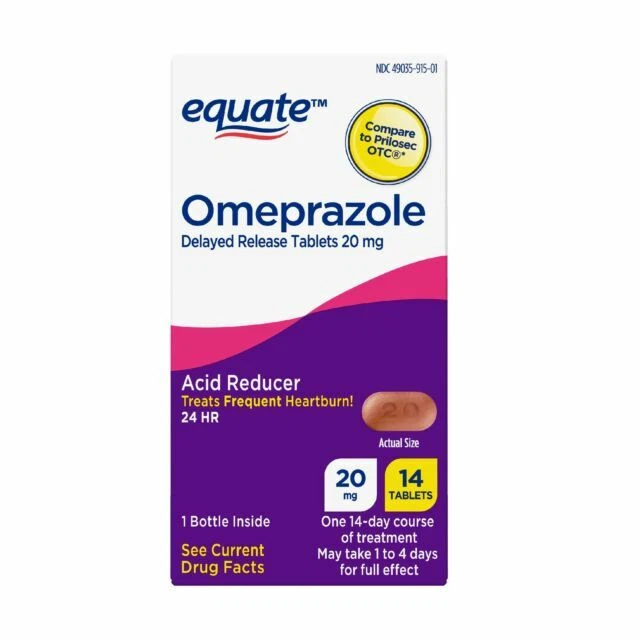 Equate Omeprazole 20 mg Acid Reducer Delayed-Release - 14 Tablets