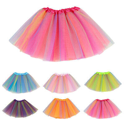 Toddler Kids Girls Baby Multicolor Tutu Skirt Tulle Ballet Skirt Outfits Costume • 6.68€