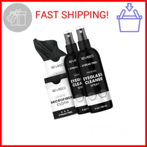 EVEO Eyeglass Cleaner Spray - Glasses Cleaner No Streaks Technology & Microfiber - Picture 1 of 2