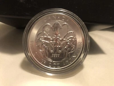 Moneda de plata Canadian Creatures of the North Kraken 2020 2 oz .9999 BU en cápsula Foto 1 de 3