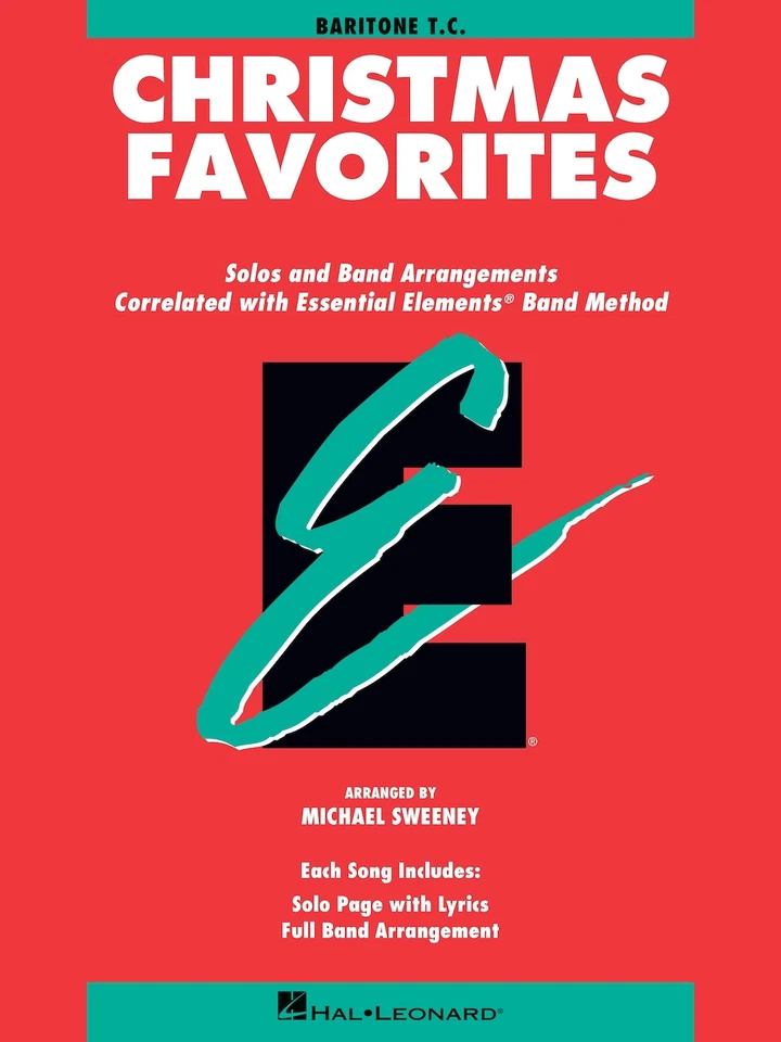 Christmas Favorites Baritone T.C. Essential Elements Band Part & Solo Music Book - Image 1 of 1