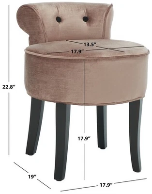 Safavieh GEORGIA VANITY STOOL, Reduced Price 2172767027 MCR4546Q - Image 1 of 4