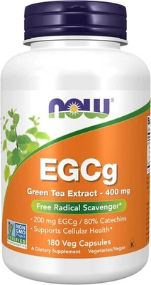 NOW Foods EGCg Extracto de Té Verde 400mg Suplemento Antioxidante 180 Cápsulas Vegetales Foto 1 de 4