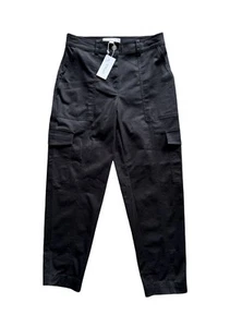 Derek Lam 10 Crosby Women's Utility Black Twill Cargo Pants Size 6 27" Ins $275 - Picture 1 of 12