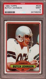 1980 TOPPS # 506 BUTCH JOHNSON ☆LOW POP☆ DALLAS COWBOYS ☆RARE☆ PSA 9 MINT - Bild 1 von 1