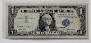 US One Dollar, 1957-A, $1 Silver Certificate Star Note, Blue Seal  - Picture 1 of 2