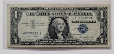 US One Dollar, 1957-A, $1 Silver Certificate Star Note, Blue Seal  - Image 1 of 2