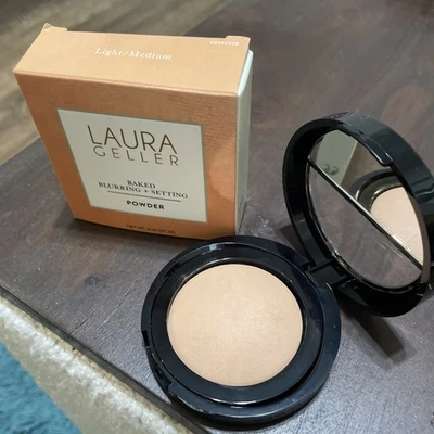 LAURA GELLER ~ BAKED BLURRING + SETTING POWDER ~ LIGHT / MEDIUM ~ 0.14 OZ NIB - Image 1 of 3