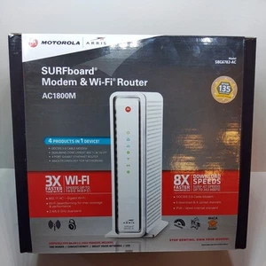 Motorola Arris SURFboard SBG6782-AC Cable Modem Wi-Fi AC Router 4 ports - Picture 1 of 10